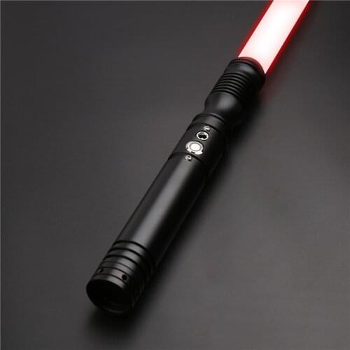 CIELTAN Lightsaber RGB Heavy Dueling FOC Force FX Blaster Lock-Up Metal Handle 12 Colors Change 6 Sound Fonts Light Sword Toys