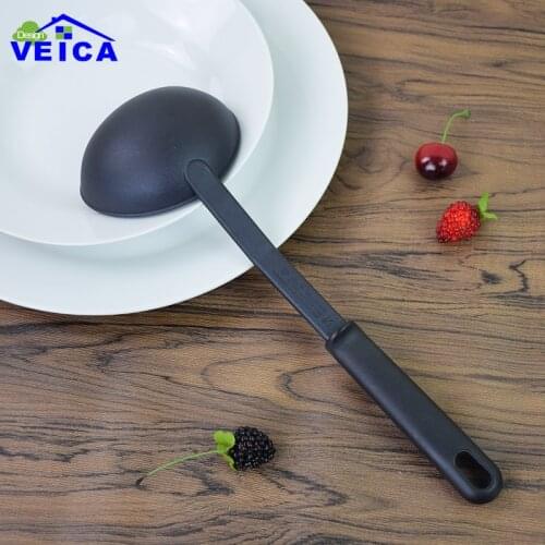 1pcs 2020 New Heat Resistant Nylon Spoons Large Wood Soup spoon Ladle Long Handled Eco-friendly Tableware