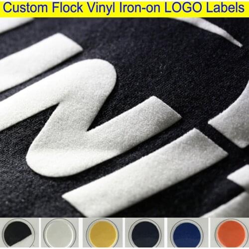 Flock Effect Iron on Patches For Adult Clothing DIY child T-shirt jacket hoodie Grade-A Washable flocking transfer stickers