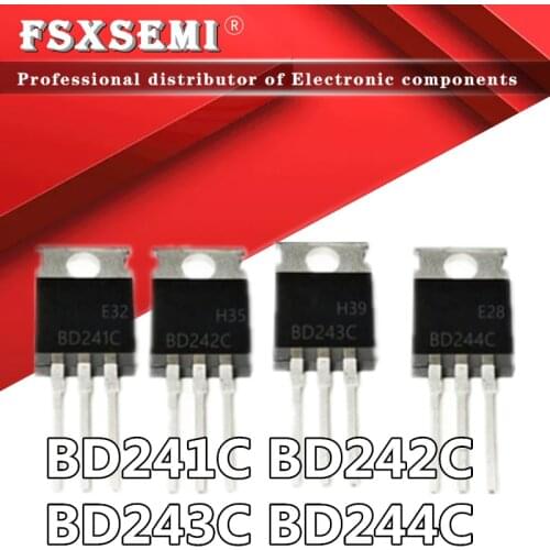 10pcs/lot BD241C TO-220 BD241 BD242C BD242 BD243C BD243 BD244C BD244 TO220 Power Transistors