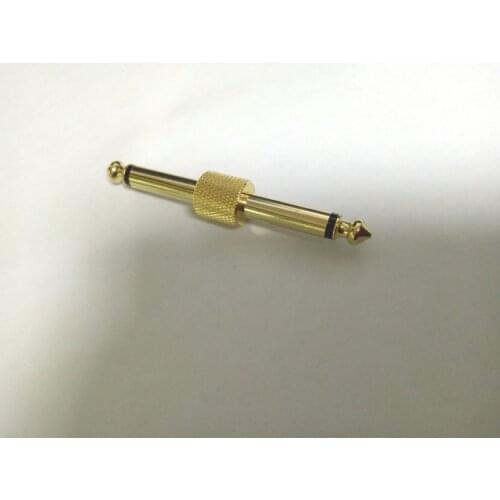 20pcs lot copper 6.35mm MONO MALE To 6.35mm MONO MALE connectors Selling