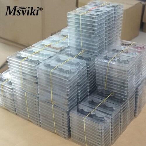 100 Pairs 3D Mink Eyelashes Wholesale Fluffy Soft Wispy Mink Lashes Beauty Makeup Natural Cruelty-Free False Lashes Vendors Bulk