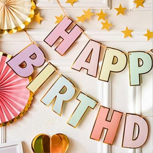 300cm Happy Birthday Paper Banner Wall Hanging Bunting Garland Home Party Decor