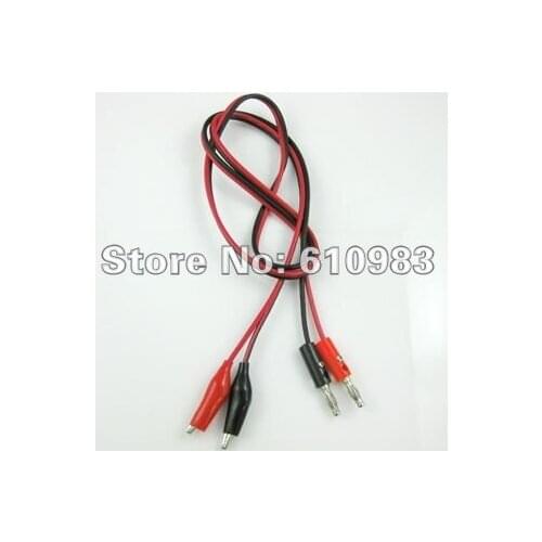 5 pieces/lot) Wholesale Coaxial Cable Banana Plug to Crocodile Alligator Clip Lead