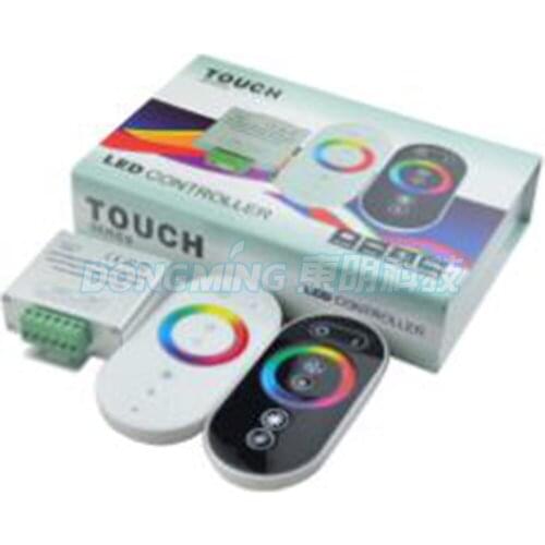 New style 7pcs/lot RGB Touch controller DC12V 216W Wireless LED RGB Controller Panel LED rf touch Remote controller