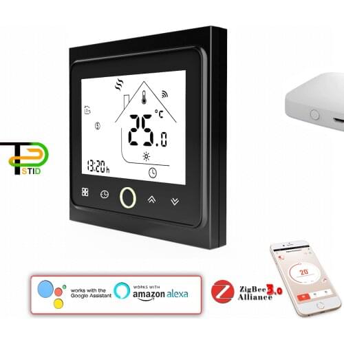 AC95~250V/24V TUYA Zigbee Temperature WIFI THERMOSTAT for Gas Boiler/Electric Heating/Water Heating Relay Switch