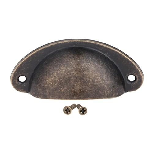 Door Handle Antique Brass Shell Pull Retro Metal Cabinet Furniture Handles Kitchen Cabinet Drawer Furniture Knobs Hardware 65mm