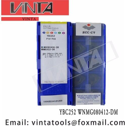 Free shipping high quality 10pcs/lots YBC251 YBC252 YBC152 YBM251 WNMG080412-DM cnc carbide turning inserts