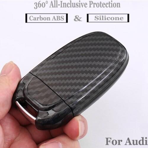 For Audi A4 A4L A6 A6L A5 A7 A8 S5 S6 S7 Q5 Q7 B6 B7 B8 ABS Carbon Fiber Shell Silicone Cover All-round protection Set Case Bag