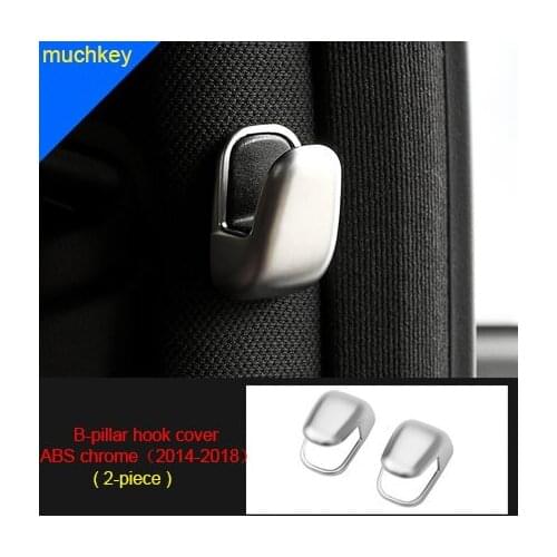 For Benz S class 2014-2018 ABS B-pillar hook cover chrome molding trim 2pcs