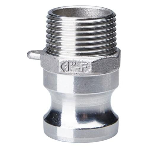 F Type Camlock 1/2" 3/4" 1" 1-1/4" 1-1/2" BSPT Male Thread 304 Stainless Steel Cam Lock Fitting Adapter For Homebrew