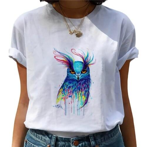 T Shirt Creativity Color Graphic Print Women T-shirt White Short Sleeve O-neck Tshirt Casual Tshirt Streetwear Tshirt Ladies