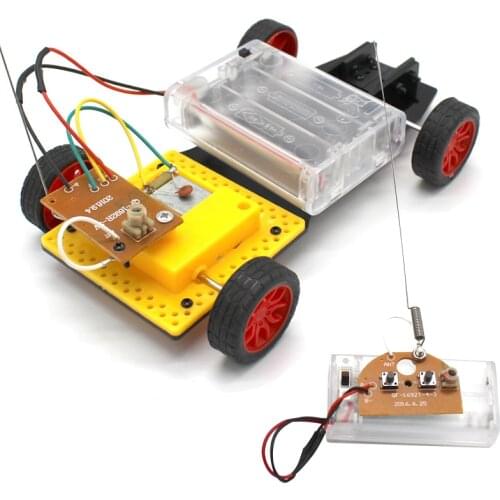 STEM Toys for Children Educational Science Experiment Technology Toy Set DIY Wireless Remote Control Racing Model Wood Kids Toy