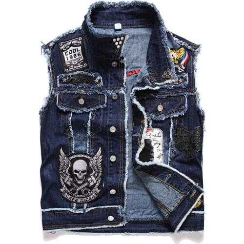 KIOVNO Men's Denim Vests