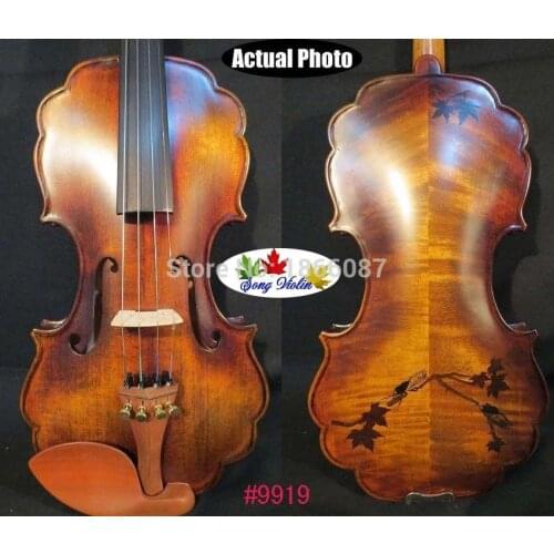 Baroque style lace SONG Master 4/4 violin,inlay maple leaf,rich,sweet sound #9919
