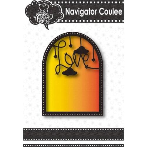 Metal cutting mold 2-layer LOVE photo frame scrapbook stamping clear stamp decoration creative embossing DIY craft new arrival