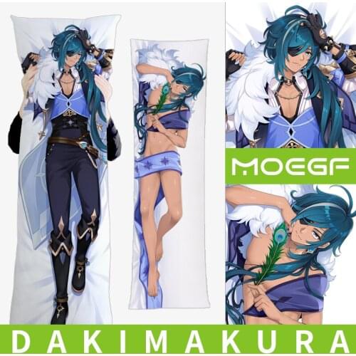 MGF Genshin Impact Anime Dakimakura Hugging Body Pillow Case Kaeya Alberch DIY Custom Throw Cushion Pillow Cover