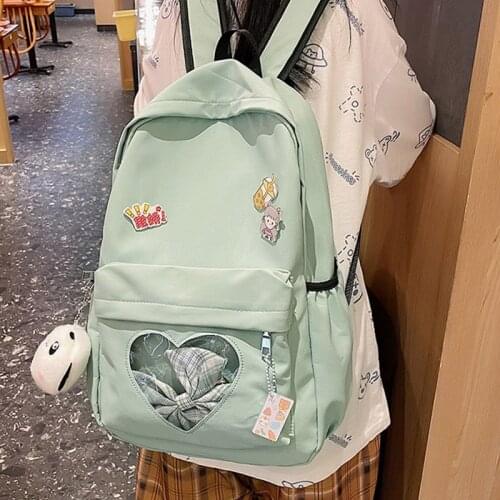 Cute Womens Backpack Girls Large Capacity School Bag Nylon Bookbag Preppy Style Bagpack Female Student Backpacks Ladies Mochila