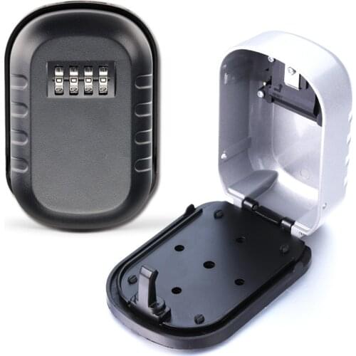 Multi Function Keys Safe Box Hidden Organizer 4-Digital Password Lock House Office Villa Caravan Spare Keys Metal Storage Box