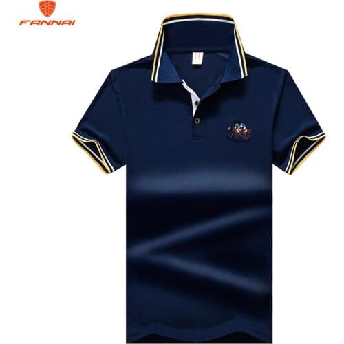 2019 Summer new M-6XL 7XL 8XL Large Size Mens Short Sleeve POLO Shirt Solid Color Business brand polo Shirts