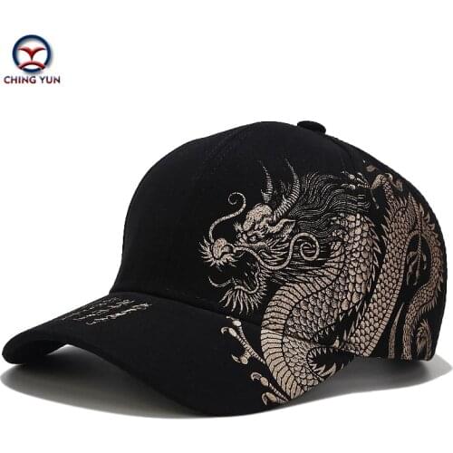 New baseball cap Chinese wind-dragon pattern high quality all-match baseball hat unisex spring and summer sun-protection hat