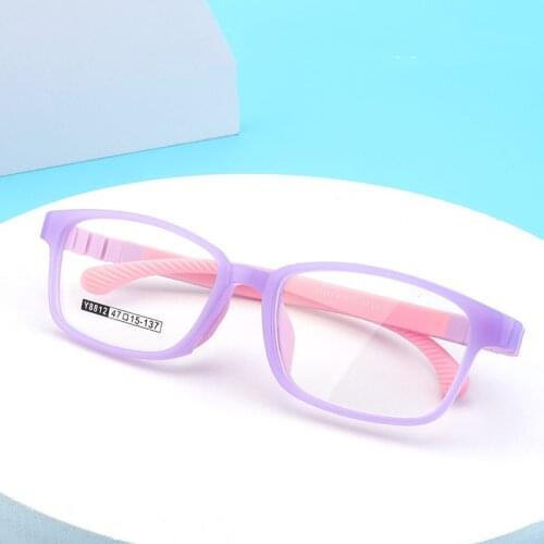 Optical Children Glasses Frame TR90 Silicone Glasses Children Flexible Protective Kids Glasses Diopter Eyeglasses Rubber Y8812