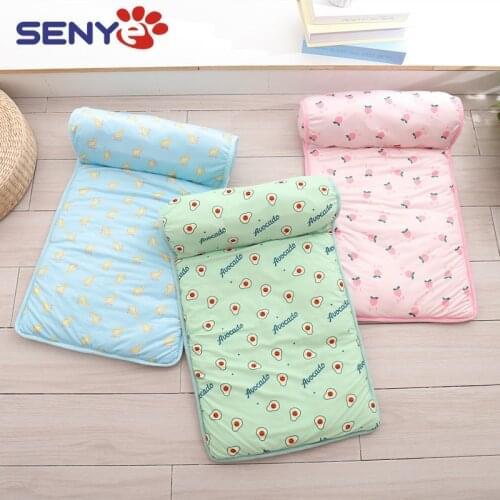Summer Ice Silk Cool Feeling High Quality Pet Mat Cat Washable Cooling Mat Kennel Dog Mat Pet Supplies