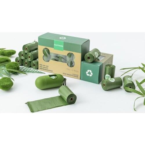 16Rolls Dog Poop Bags Pet Waste Garbage Bags Biodegradable Outdoor Carrier Holder Dispenser Cleaning Tools Pet Accessories