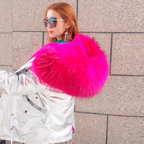 Maomaokong 2020 New Faux fur Liner winter coat big raccoon fur collar short womens fur loose women