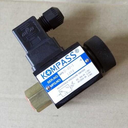KOMPASS SER.NO:APSD-40-1 ADJUSTABLE PRESSURE SWITCH DC30V 4A AC250V 3A APSD-40-1