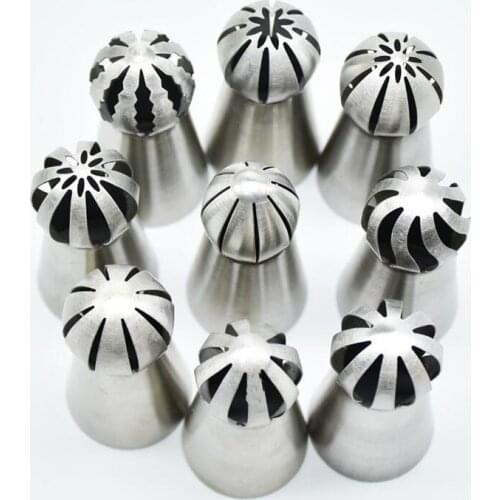 Russian Piping Nozzle 7 Styles Sphere Ball Icing Confectioners Pastry Tips Sugarcraft Cupcake Decorator Kitchen Bakeware Tools