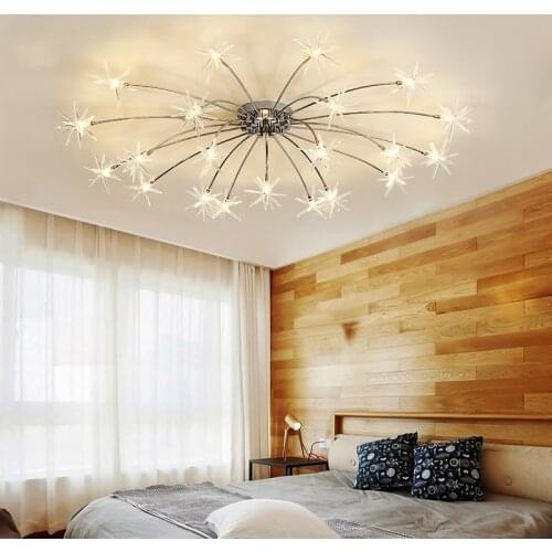 Nordic living room ceiling lamp personality creativity bedroom study dining room led glass modern simple project Chandelier
