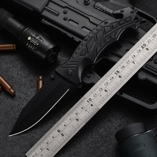 Aluminum handle folding knife camping tactical knife pocket knife multifunctional field survival folding knife