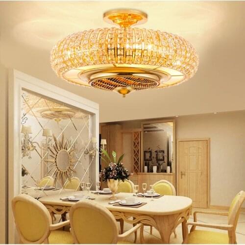 Contemporary contracted invisible fan lamp anion lamp of sitting room dining-room condole fan takes remote control bedroom lamp