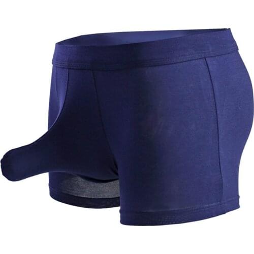 Big Male Underwear Penis Pouch Elephant Trunk Underwear for Men Youth Modal Fashion Sexy Gay Boxers Breathable Size S-XL