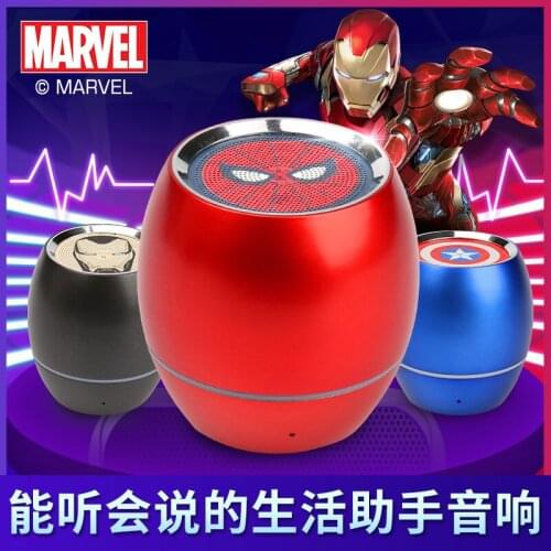 2021 Disney Marvel Smart Speaker Bluetooth-compatible Wireless Speaker Iron Man Voice Assistant Artificial Intelligence Speaker