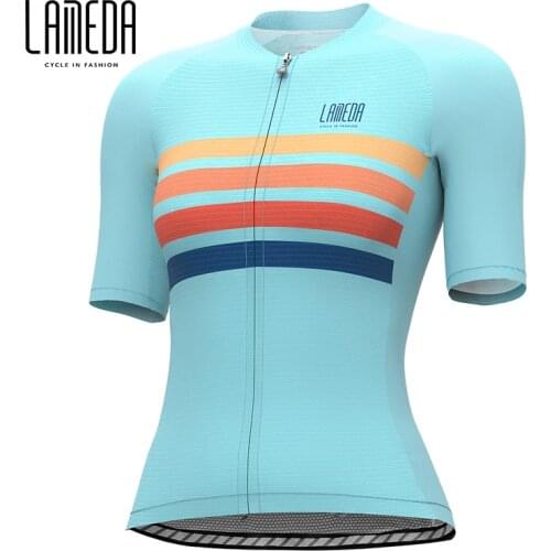 LAMEDA2021 new mountain bike road bike cycling jersey summer clothes jacket short-sleeved women