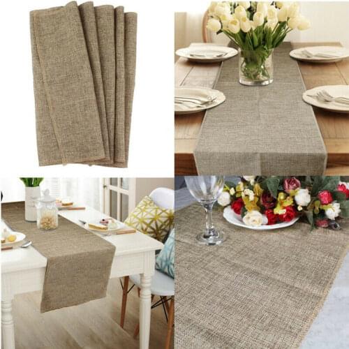 Wipe Clean PVC Vinyl Tablecloth Dining Kitchen Protector 30x920cm for Party Table Cloth Weddings Decoration Table Runners