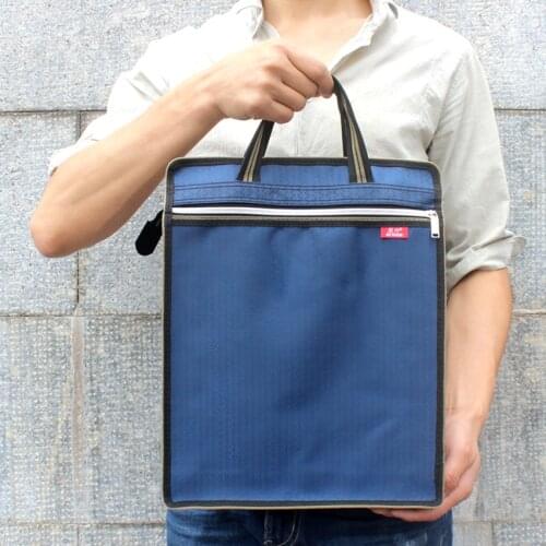 Waterproof Handbag Canvas File Folder Bag Book Paper Document Storage Bag Business Briefcase Office School Supply Customize Logo