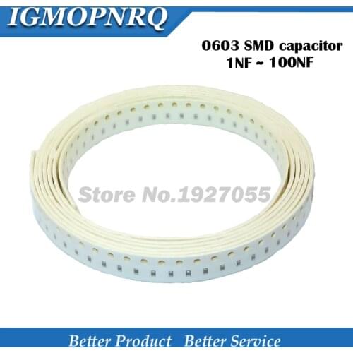 100pcs High quality 1NF 4.7NF 10NF 47NF 100NF X7R Error 10% 50V 0603 104 SMD Ceramic Capacitor Thick Film Chip Multilaye NEW