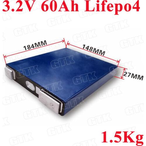 4pcs GTK Lifepo4 3.2v 60Ah lithium battery 3C 180A discharge 3.2V cells for 12V 24V electric car Electric motorboat ebike
