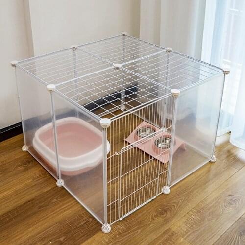 45x35cm Dog Fences Pet Playpen DIY Animal Cat Crate Cave Foldable Sleeping Playing Kennel Rabbits Guinea Pig Cage Dog House