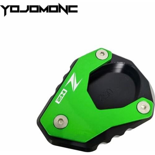 For KAWASAKI ZH2 Z H2 ZH 2 2019 2020 2021 Motorcycle CNC Kickstand Foot Side Stand Extension Pad Support Plate Enlarge