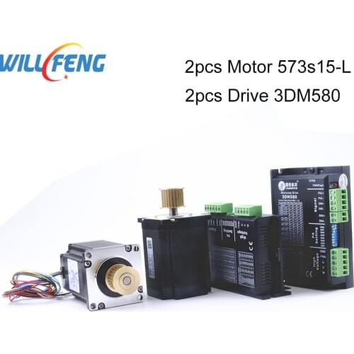 Will Feng Leadshine Stepper Motor Driver 3DM580 And Stepper Motor 573S15-L 4Pcs /set For Co2 Laser Engrave Machine