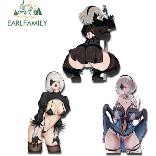 EARLFAMILY 13cm x 9cm for NieR Automata Car Stickers Fashionable Decals Vinyl Car Wrap Campervan Snowboard Scratch-Proof