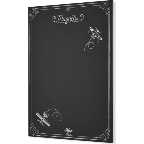 The Mia Custom Design Gift Indoor and Outdoor Use Available, Stainless, stain-resistant Magnet Board Black-70x50 Cm