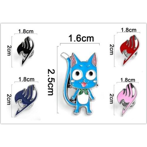 IVYYE 1PCS Fairy Tail Fashion Anime Brooches Alloy Cartoon Pin Brooch Badge Pins Unisex Jewelry Gifts New