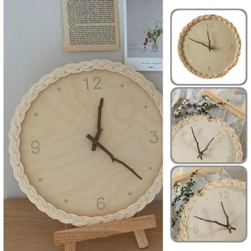 Delicate European Style Non-Ticking Battery Operated Clock for Reading Room