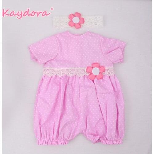 KAYDORA 16-19 inch DIY Doll accessories Reborn Baby Doll Pink lol Hot Sale New Baby Reborn Baby Baby Summer clothes