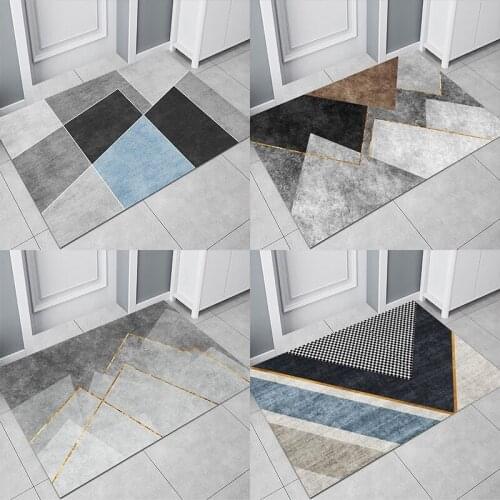 Geometric Printed Carpets Entrance Living Room Bedroom Bedside Kitchen Bathroom Non-slip Floor Mats Anti-slip Carpet Door Rugs